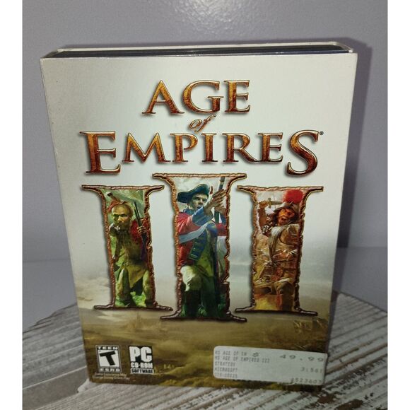 Ensemble Studios - Age of Empires III - PC CD Rom Set-Manual & Cover (Complete) - Picture 1 of 5